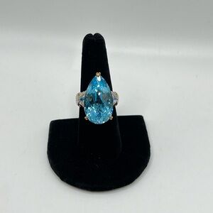 Michael Valitutti Gems en Vogue Blue Topaz Ring 18K Vermeil Sterling Silver